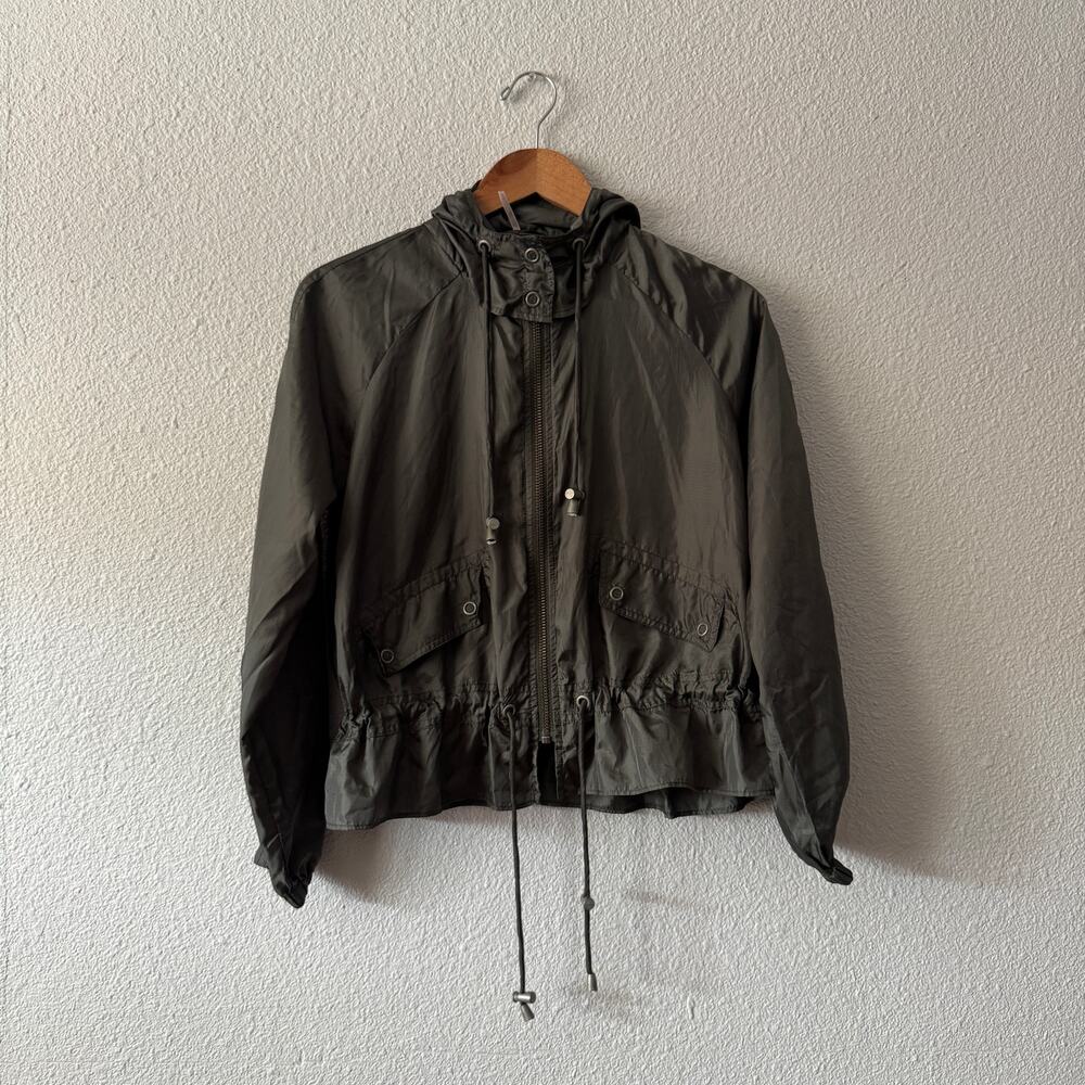 Free People Green Jacket womens xs military army hooded